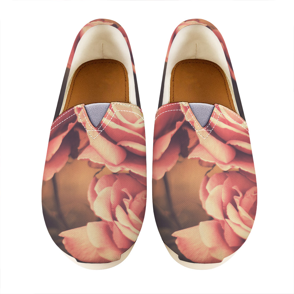 Vintage Rose Print Casual Shoes