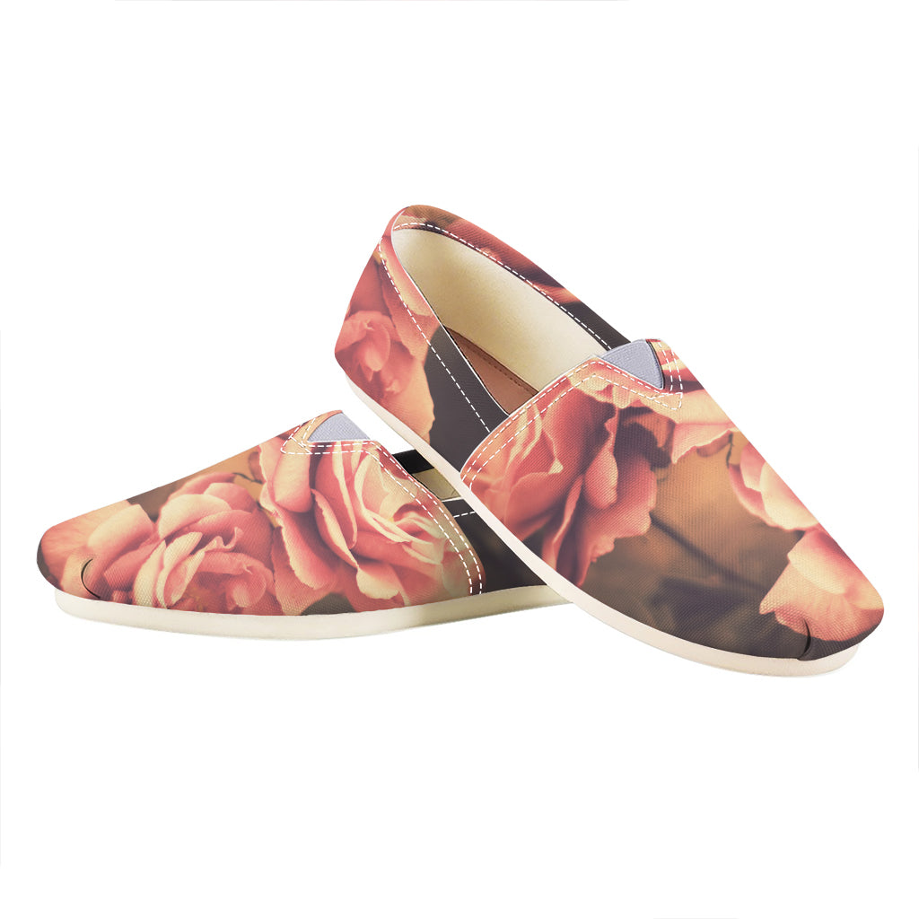 Vintage Rose Print Casual Shoes