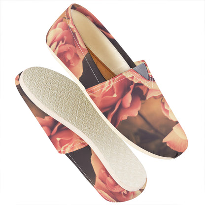 Vintage Rose Print Casual Shoes