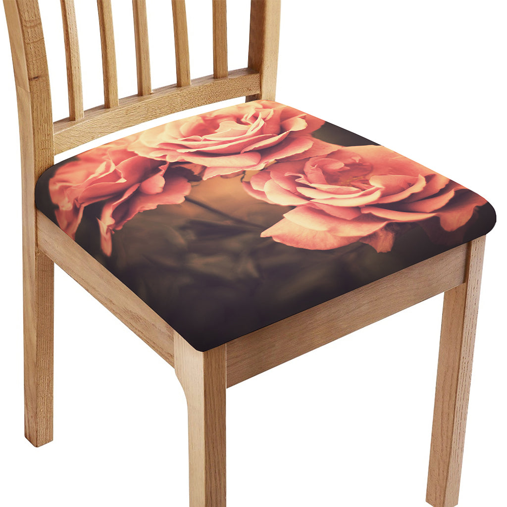 Vintage Rose Print Chair Cushion Cover