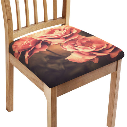 Vintage Rose Print Chair Cushion Cover
