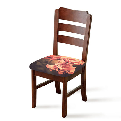 Vintage Rose Print Chair Cushion Cover