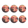 Vintage Rose Print Coaster Set