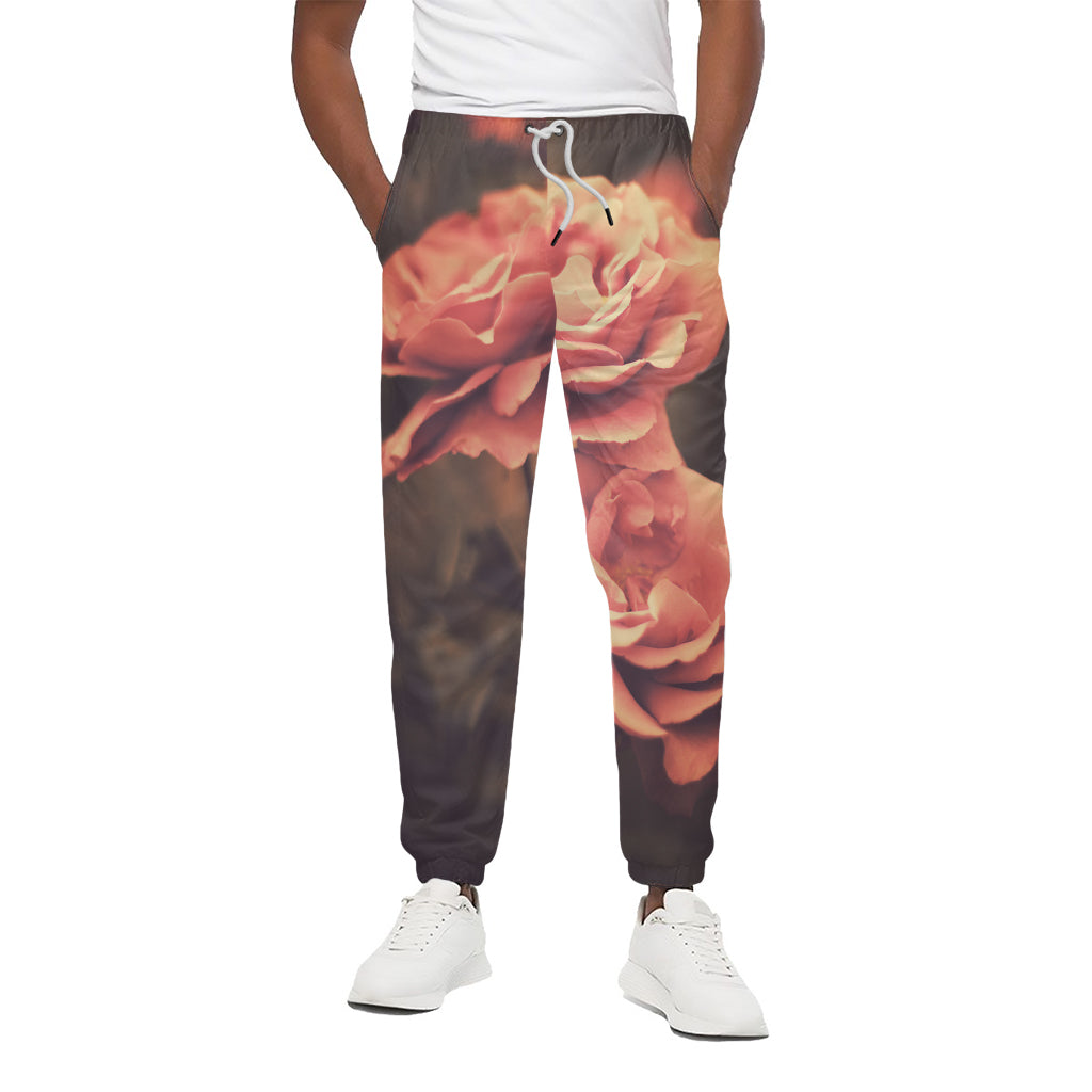 Vintage Rose Print Cotton Pants