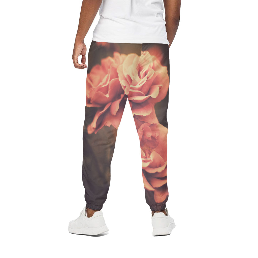Vintage Rose Print Cotton Pants