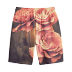 Vintage Rose Print Cotton Shorts