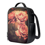 Vintage Rose Print Crossbody Lunch Bag
