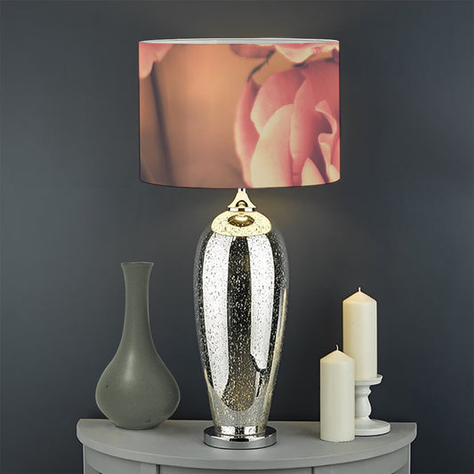 Vintage Rose Print Drum Lamp Shade