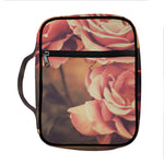 Vintage Rose Print Front Pocket Bible Bag