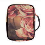 Vintage Rose Print Front Pocket Bible Bag