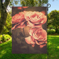 Vintage Rose Print Garden Flag