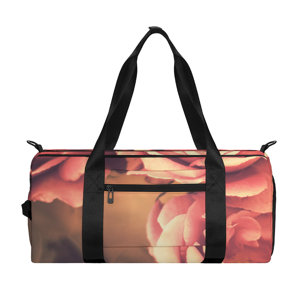 Vintage Rose Print Gym Bag