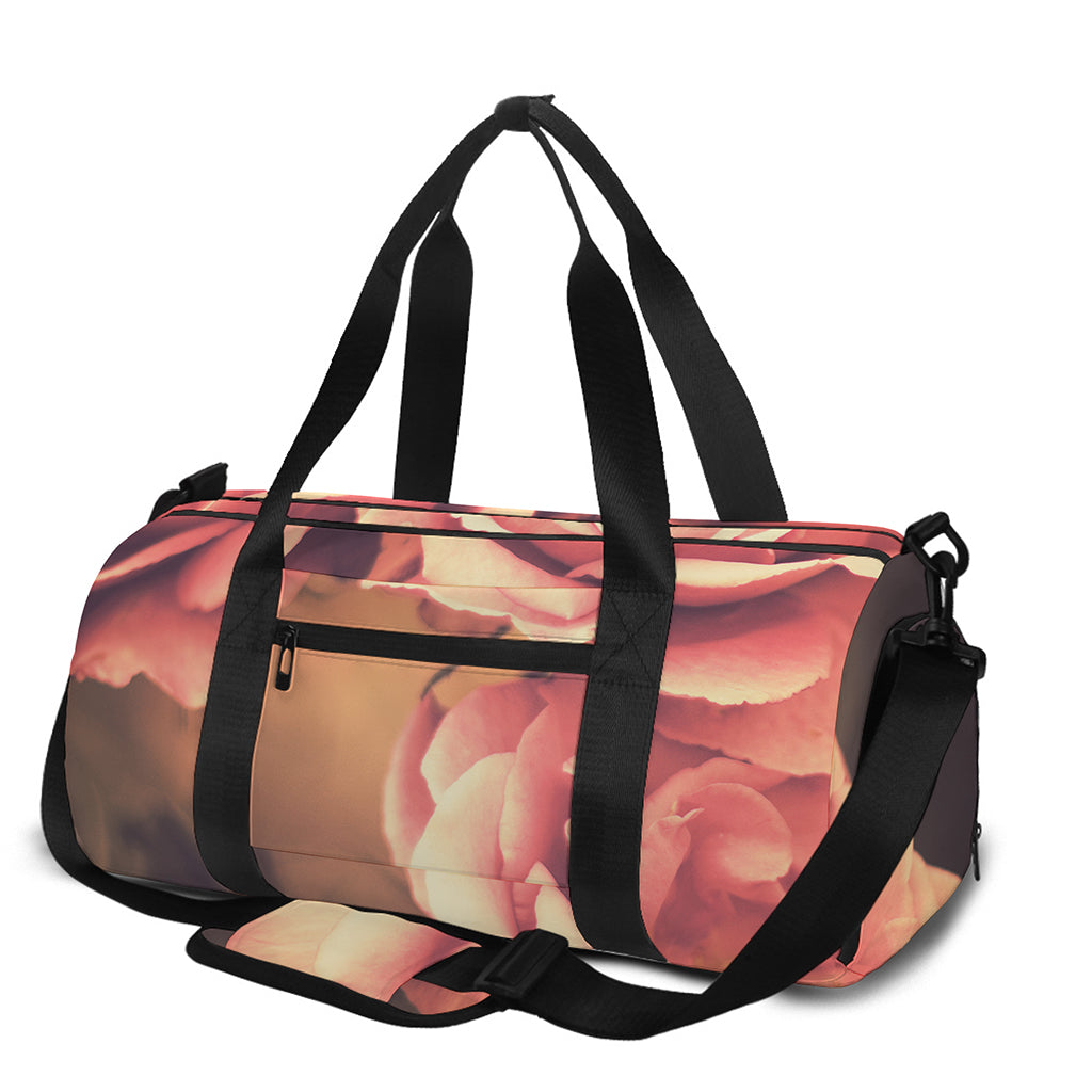 Vintage Rose Print Gym Bag
