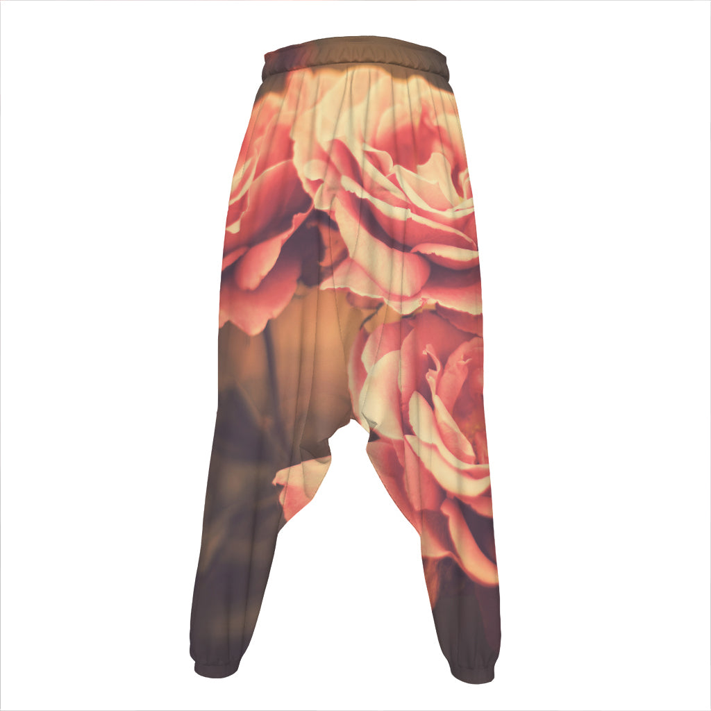 Vintage Rose Print Hammer Pants