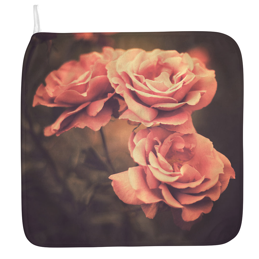 Vintage Rose Print Hand Towel