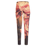 Vintage Rose Print High-Waisted Pocket Leggings