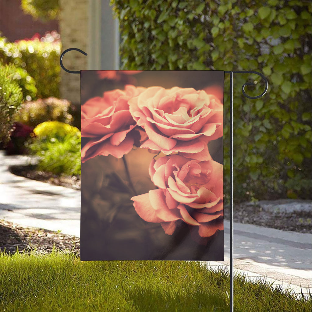 Vintage Rose Print House Flag
