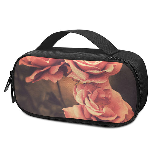 Vintage Rose Print Insulin Cooler Travel Case