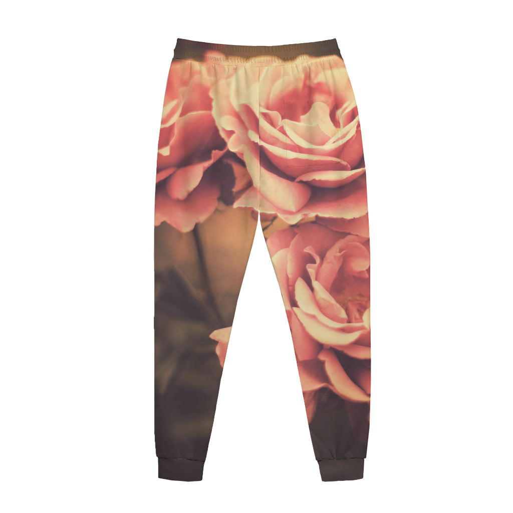 Vintage Rose Print Jogger Pants