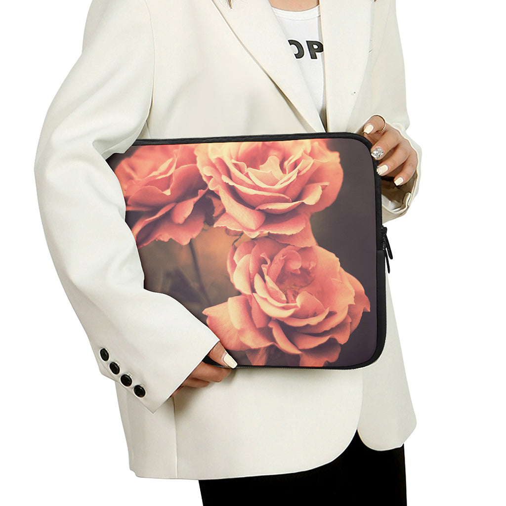Vintage Rose Print Laptop Sleeve