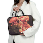 Vintage Rose Print Laptop Sleeve With Handle