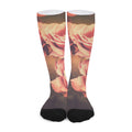 Vintage Rose Print Long Socks