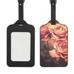 Vintage Rose Print Luggage Tag