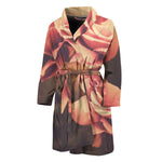 Vintage Rose Print Men's Bathrobe