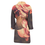 Vintage Rose Print Men's Bathrobe