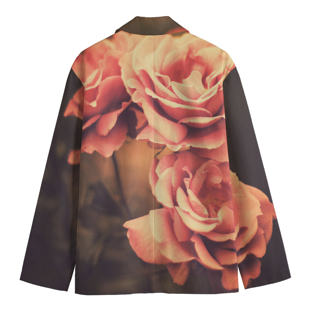 Vintage Rose Print Men's Blazer