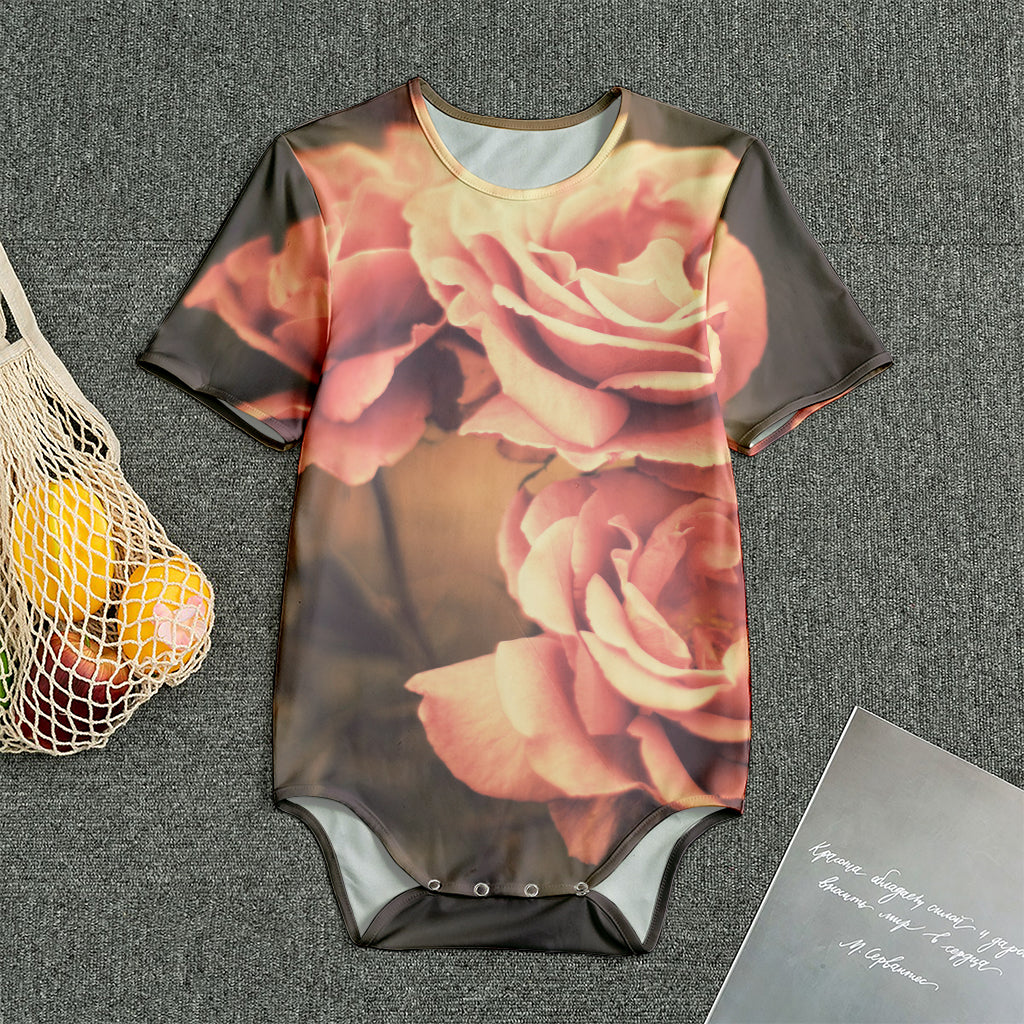 Vintage Rose Print Men's Bodysuit
