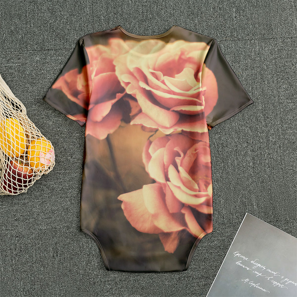 Vintage Rose Print Men's Bodysuit