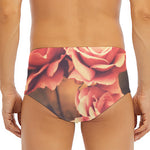Vintage Rose Print Men's Triangle Swim Briefs
