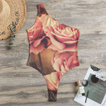Vintage Rose Print One Shoulder Bodysuit