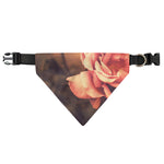 Vintage Rose Print Over The Collar Dog Bandana