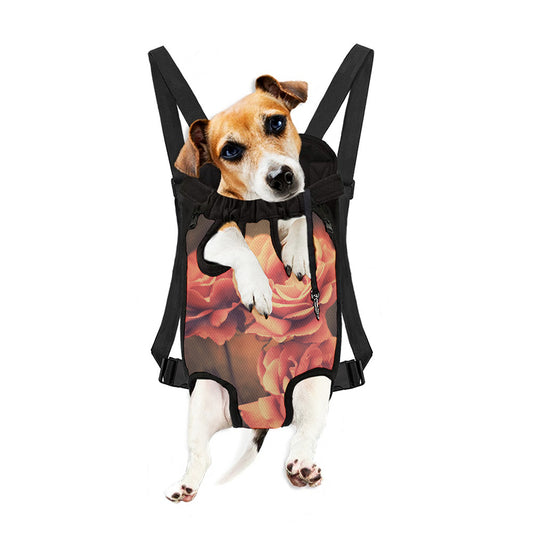 Vintage Rose Print Pet Carrier Backpack