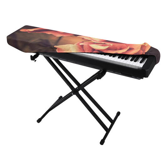 Vintage Rose Print Piano Keyboard Cover