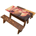 Vintage Rose Print Picnic Table Cover