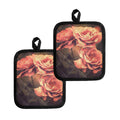 Vintage Rose Print Pot Holders