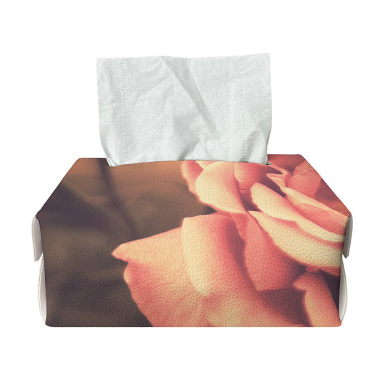 Vintage Rose Print Rectangle Tissue Box Cover