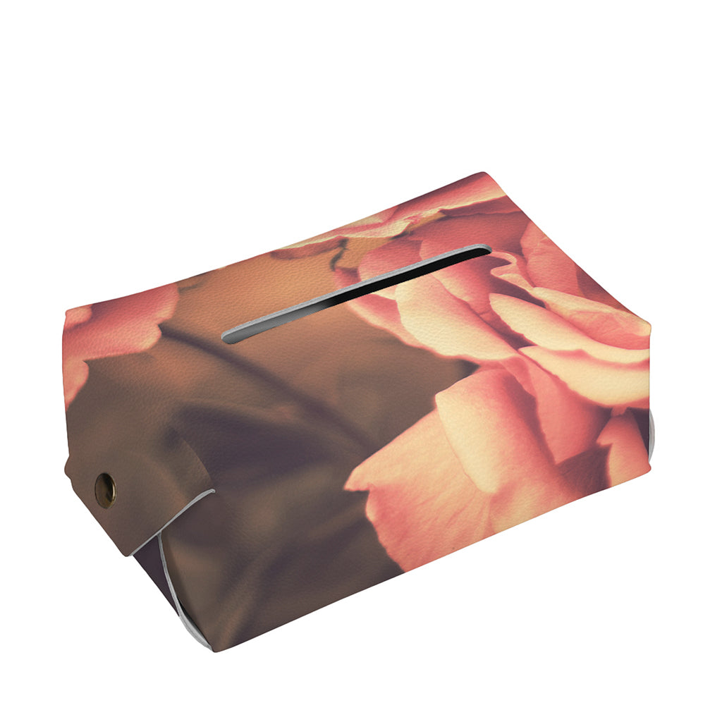 Vintage Rose Print Rectangle Tissue Box Cover