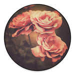 Vintage Rose Print Round Floor Mat