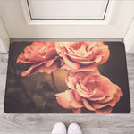 Vintage Rose Print Rubber Doormat