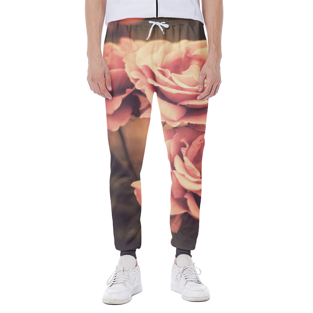 Vintage Rose Print Scuba Joggers