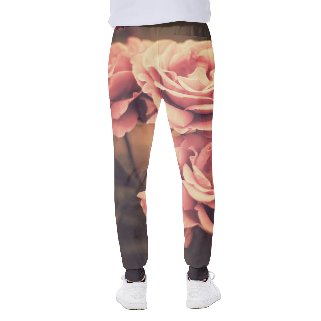 Vintage Rose Print Scuba Joggers