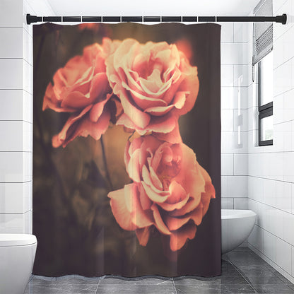 Vintage Rose Print Shower Curtain