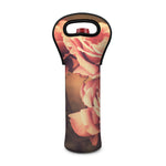 Vintage Rose Print Single Neoprene Wine Tote