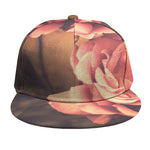 Vintage Rose Print Snapback Cap