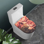 Vintage Rose Print Toilet Lid Cover