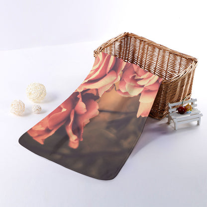 Vintage Rose Print Towel